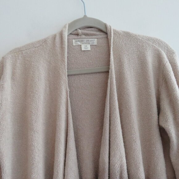 BAREFOOT DREAMS Cozy Chic Lite Ombre Calypso Wrap Open Front Cardigan Bamboo Tan - Picture 9 of 16